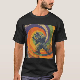 Psychedelische Ruimtekater – Trippy Astronaut Post T-shirt