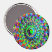 Psychedelische ruimteschip..... magneet (Voorkant / Achterkant)