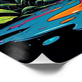 Psychedelische schedel 5 perfect poster (Hoek)