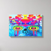 Psychedelische Schedel Canvas Afdruk (Voorkant)