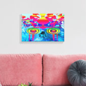 Psychedelische Schedel Canvas Afdruk (Insitu (Woonkamer))