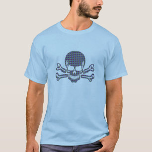 psychedelische schedel en kruisgraten t-shirt