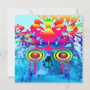 Psychedelische Schedel Kaart