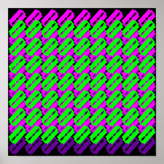 Psychedelische scheermesjes poster