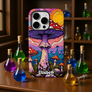 psychedelische schimmeltuin iPhone 16 pro hoesje