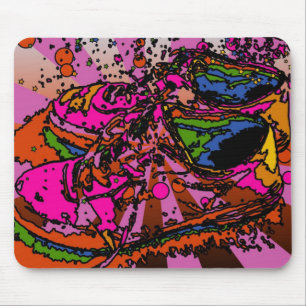 Psychedelische Schoenen Mousepad Muismat