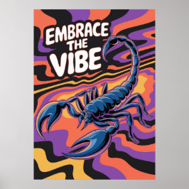 Psychedelische Schorpioen omhelst de Vibe Art Poster