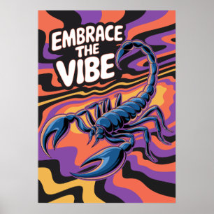 Psychedelische Schorpioen omhelst de Vibe Art Poster