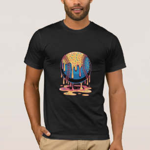 Psychedelische Smeltende Honkbal T-shirt