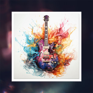 Psychedelische Spattende Gitarren Foto Kunst #9 Afdruk