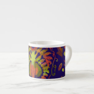 Psychedelische spiegelsymmetrie Abstracte kunst Espresso Kop