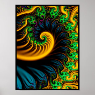 Psychedelische Spiraal Poster