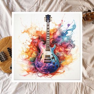 Psychedelische Splashing Guitars Foto Art #11 Afdruk
