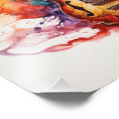 Psychedelische Splashing Guitars Foto Art #16 Afdruk (Hoek)