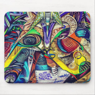 Psychedelische Stedelijke Graffiti Muismat