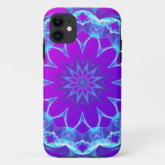 Psychedelische sterren, Abstracte Violet Paarse gl Case-Mate iPhone Case (Achterkant)