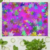 Psychedelische sterren keukenhanddoek (Gevouwen)
