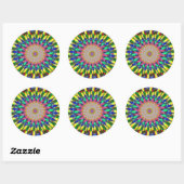Psychedelische Sticker in het oog (Vel)