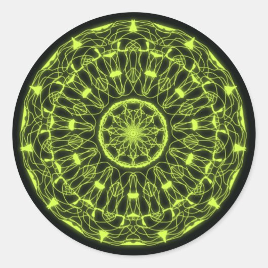 Psychedelische stickers (zwart en groen) (Voorkant)