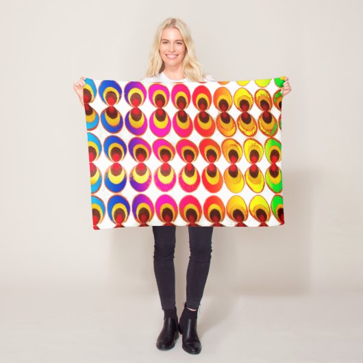 Psychedelische stof fleece deken (In situ)