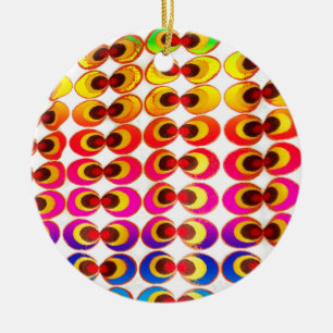 Psychedelische stof keramisch ornament