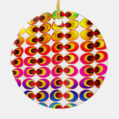 Psychedelische stof keramisch ornament (Achterkant)