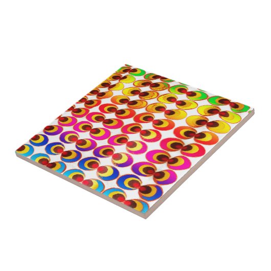 Psychedelische stof tegeltje (Zijkant)