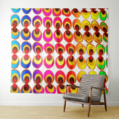 Psychedelische stof wandkleed (In Situ (horizontaal))