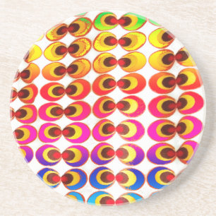 Psychedelische stof zandsteen onderzetter