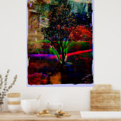 Psychedelische structuur poster (Keuken)