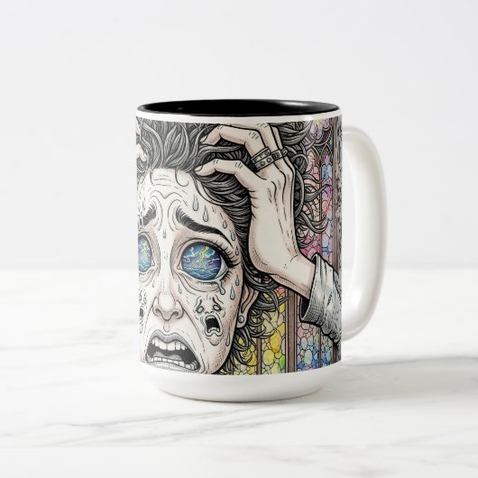 Psychedelische surrealistische kunst Mok - Emotion (Voorkant rechts)