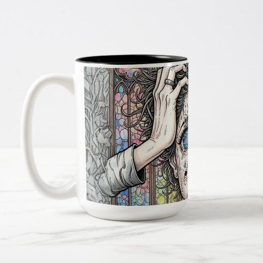 Psychedelische surrealistische kunst Mok - Emotion (Links)