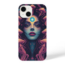 Psychedelische telefoonhoes met derde oog