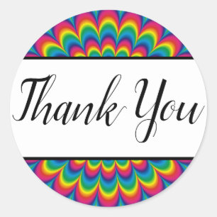 Psychedelische Tie Dye Favor Stickers