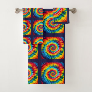 Psychedelische Tie-Dye-Patroon Handdoekenset Bad Handdoek