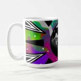 Psychedelische Tie-Dye Planeet en Abstracte Ontwer Koffiemok
