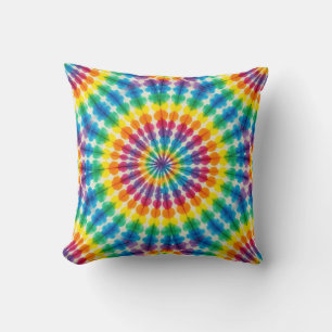 Psychedelische Tie Dye Retro Groovy Worpkussen Kussen