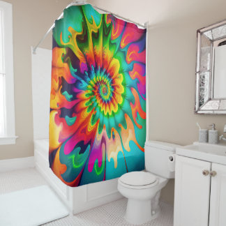 Psychedelische Tie Dye Retro Surreaal Douchegordijn