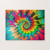 Psychedelische Tie Dye Retro Surreaal Legpuzzel (Horizontaal)