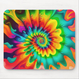 Psychedelische Tie Dye Retro Surreaal Muismat