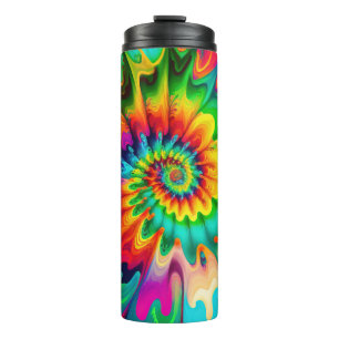Psychedelische Tie Dye Retro Surreaal Thermosbeker