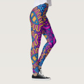 Psychedelische Tribal Pattern Leggings - Vibrant B (Rechts)