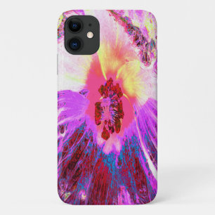 Psychedelische Trippy Regenboog Kleuren Hibiscus B iPhone 11 Hoesje
