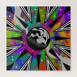 Psychedelische Trippy Ruimte en Abstract Legpuzzel