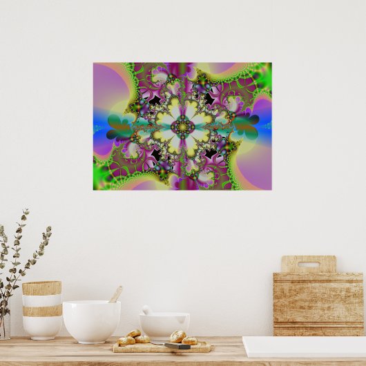 psychedelische tuin 2 poster (Keuken)