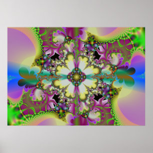 psychedelische tuin 2 poster