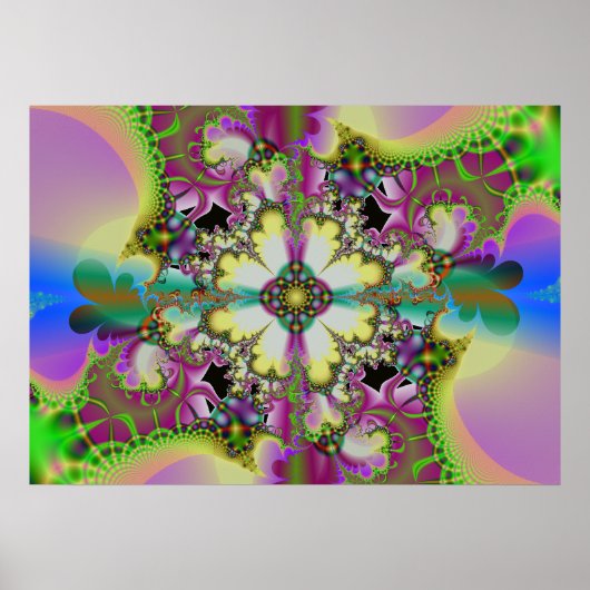 psychedelische tuin 2 poster (Voorkant)
