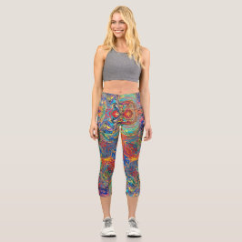 Psychedelische Vibratie -  Capris-Leggings