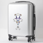 Psychedelische Vis 2 Sticker (Koffer)