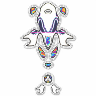 Psychedelische Vis 2 Sticker